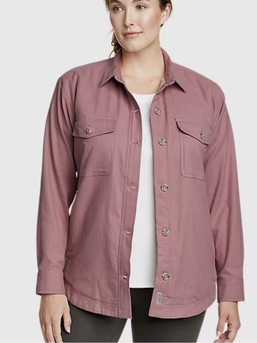 Fleece Lined Shirt Jacket, XL